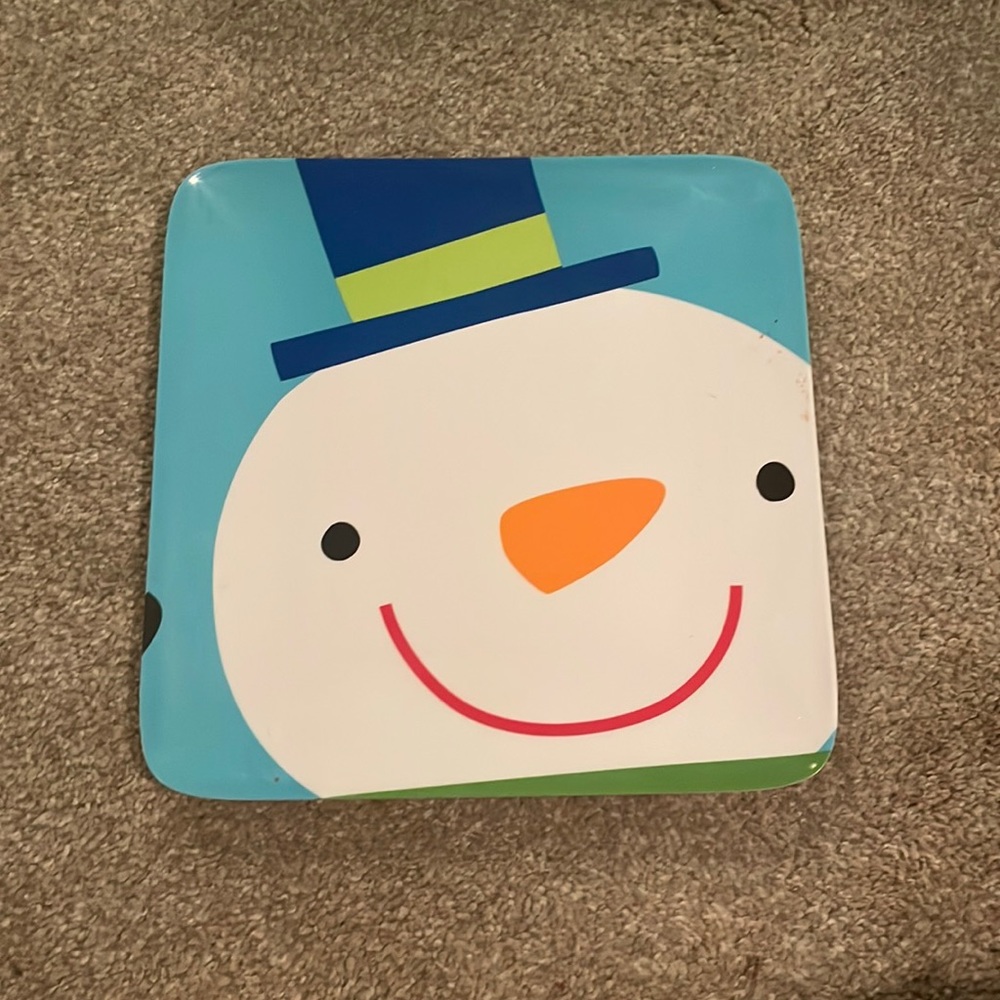 Snowman dinner plate
